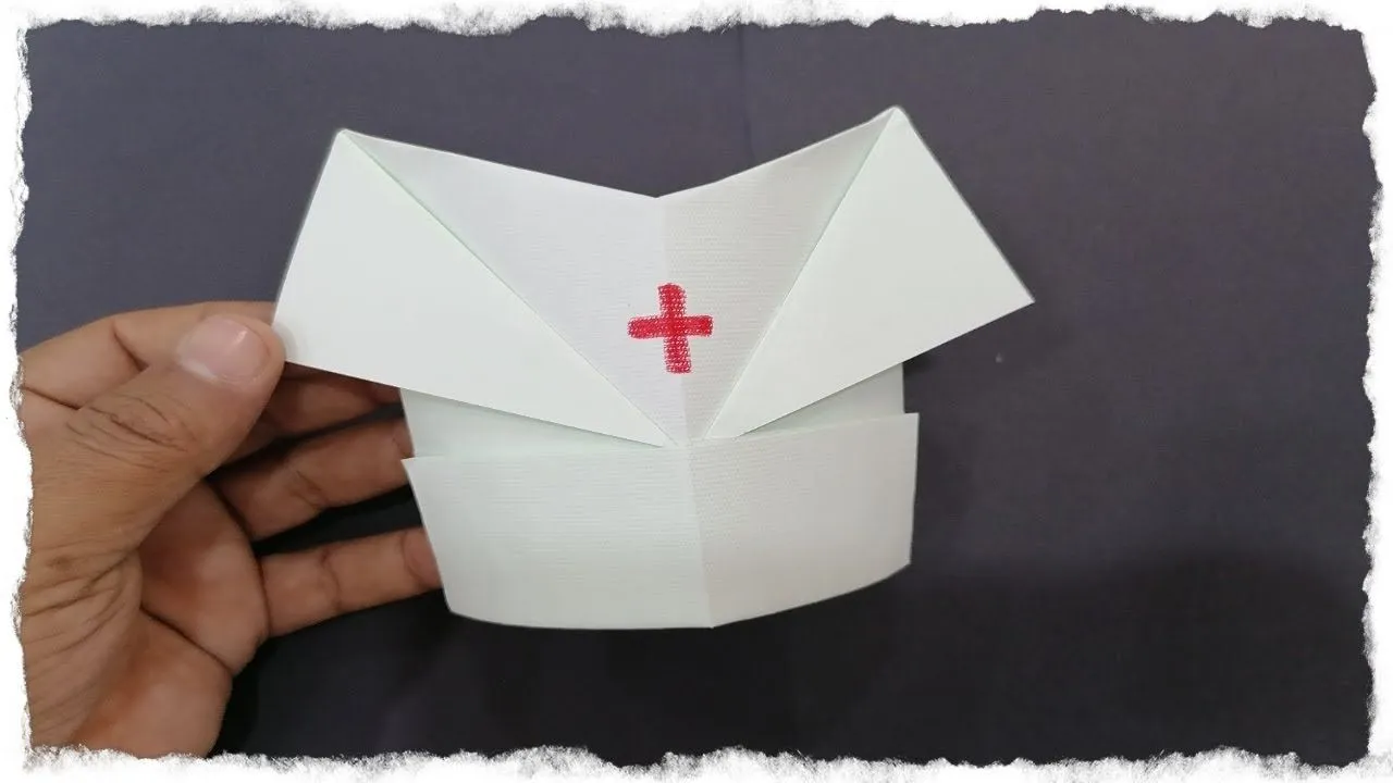 HOW TO MAKE A PAPER NURSE CAP | ORIGAMI - YouTube