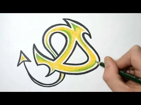 How to write graffiti letter - D | Art ... Tutorial | Pinterest