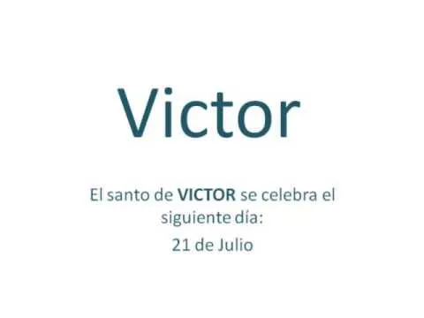 Origen y significado del nombre Victor - YouTube