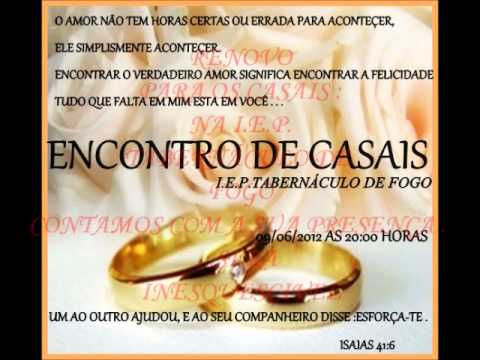 convite para encontro de casais - YouTube