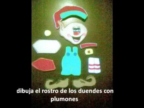 adorno navideño (duendes de foami) - YouTube
