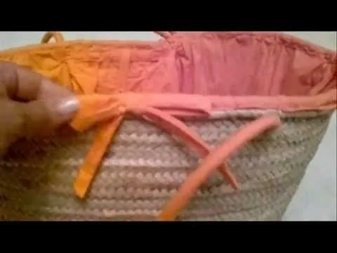 DIY: Como forrar una capaza de playa. - YouTube