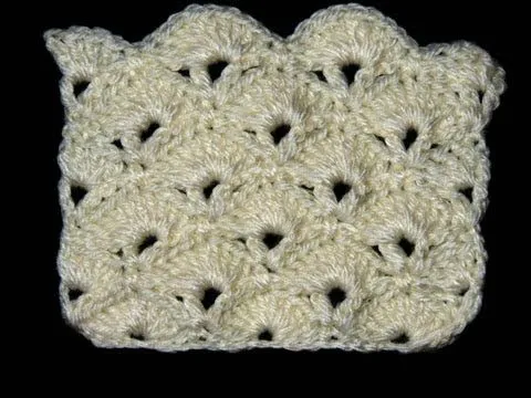 Crochet : Punto Abanico - YouTube