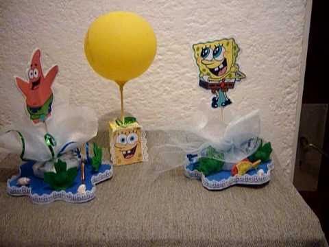 centro de mesa de bob esponja - YouTube