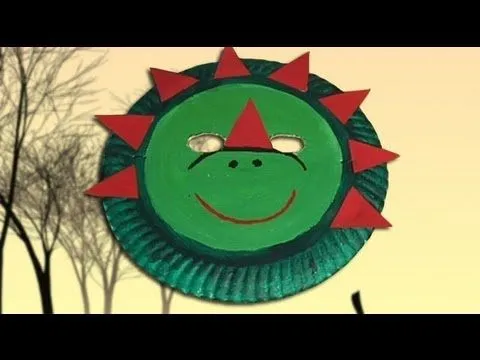 Cómo hacer una máscara de dinosaurio, disfraces de carnaval - YouTube
