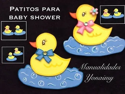 PATITO PARA BABY SHOWER HECHO CON FOAMY O GOMA EVA . - YouTube