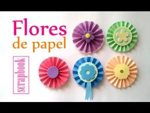 Manualidades: Cómo hacer una FLOR DE PAPEL - acordeón, abanico ...