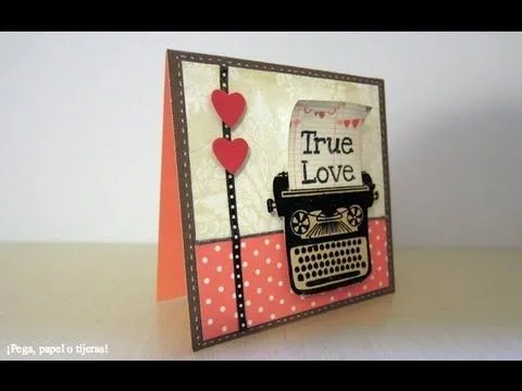 Tarjeta para San Valentín. Tutorial Scrapbook - YouTube