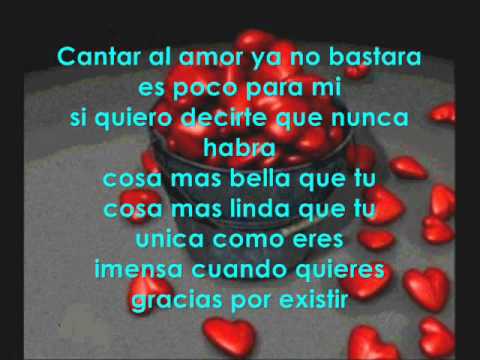 gracias por existir con letra - YouTube