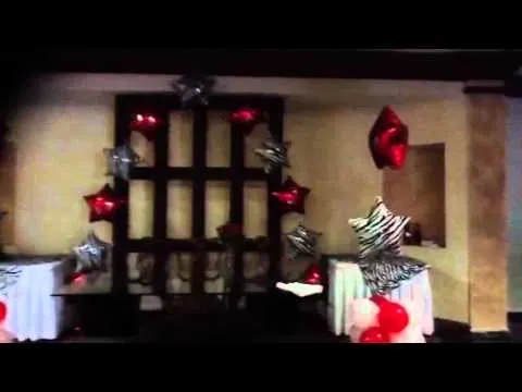 Decoracion animalprint zebra xv años - YouTube