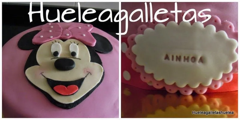 Huele a galletas,huele a...: TARTA MINNIE PARA AINHOA Y YA VAN DOS!