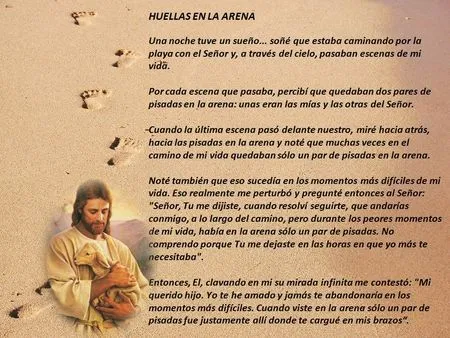 Huellas en la arena - Jesus Christ, the Lord Wallpapers and Images ...