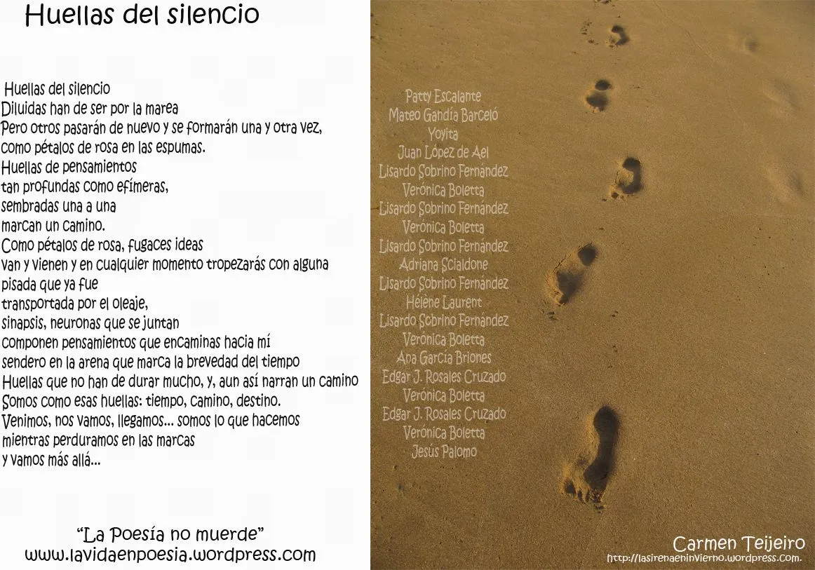 Huellas del silencio (Poema colectivo) | LA POESÍA NO MUERDE