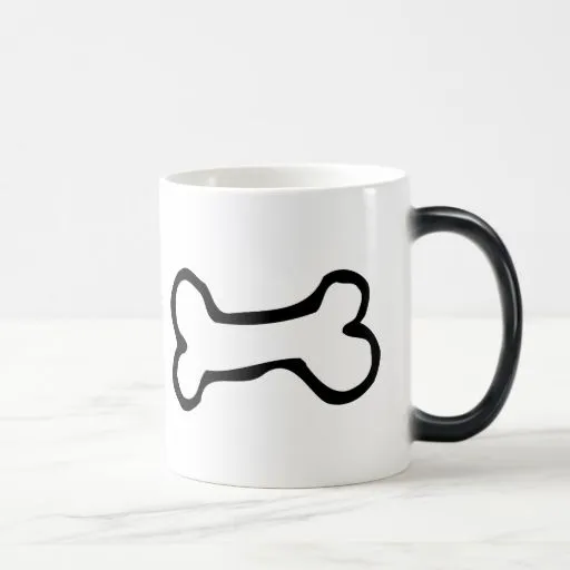 Hueso de perro lindo del dibujo animado etiquetas redondas de Zazzle.