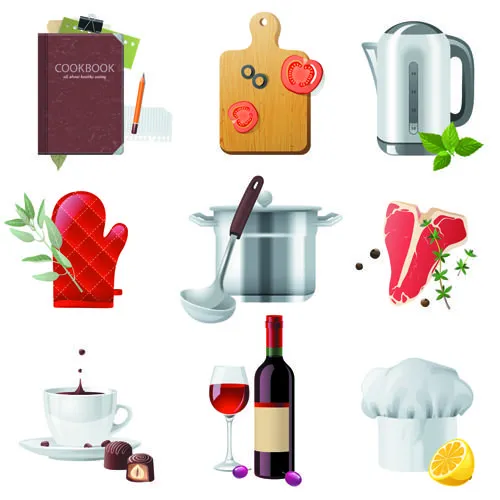 Iconos de comida en vector gratis - recursos WEB & SEO