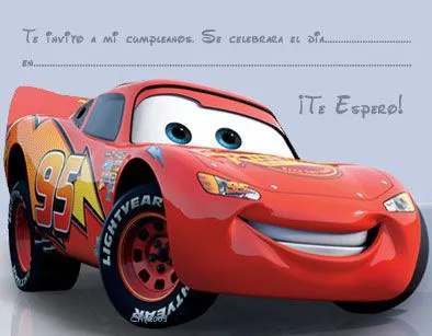 INVITACIONES DE CUMPLEAÑOS PARA NIÑOS DE CARS