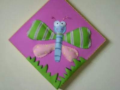 ideas con arte: RETABLO MARIPOSA EN FOAMY EN ALTO RELIEVE