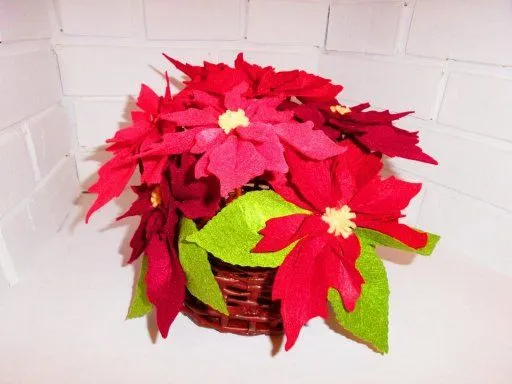 Ideas baratas para decorar en Navidad, DIY flor de Pascua tutorial ...