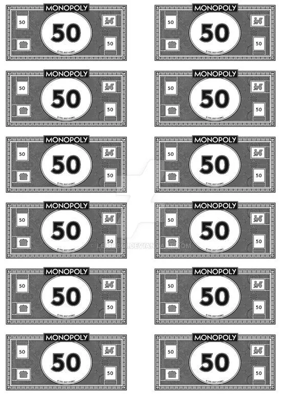 8 ideas de Billete de 50 | dinero de juguete, juegos de monopoly, monopolio  juego