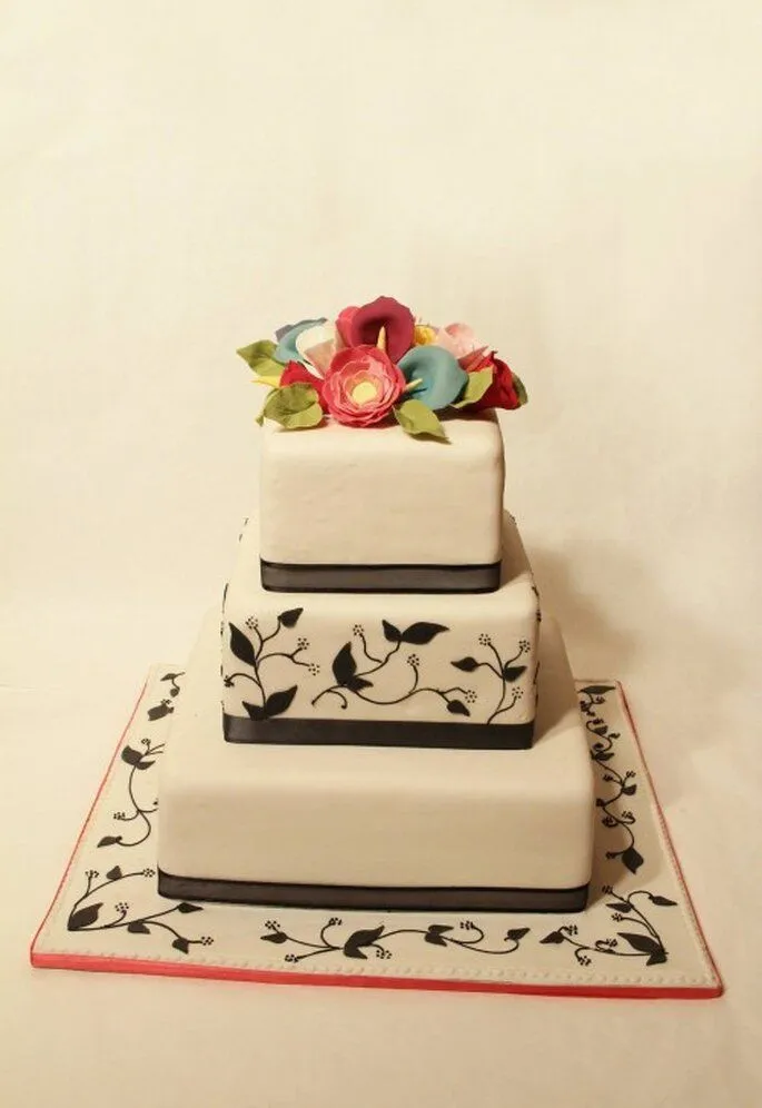 Ideas chic: tortas de novios cuadradas