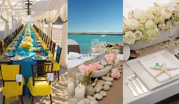 Ideas para la decoración de una boda de playa : Fiancee Bodas