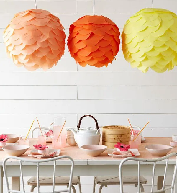 Ideas para decorar lámparas de papel