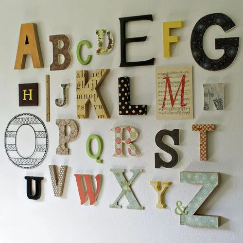 Ideas para decorar con letras