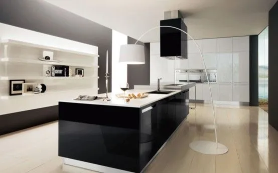 Ideas de Diseño de Cocinas en blanco y negro : Decorar Casa y Hogar