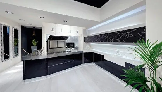 Ideas de Diseño de Cocinas en blanco y negro : Decorar Casa y Hogar