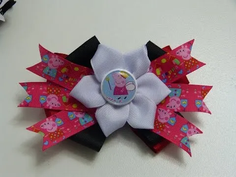 Ideas fáciles de lazos para el cabello con cinta- listón - YouTube