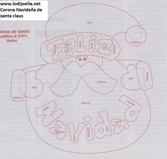 Como hacer un santa claus de fieltro gigante - Imagui