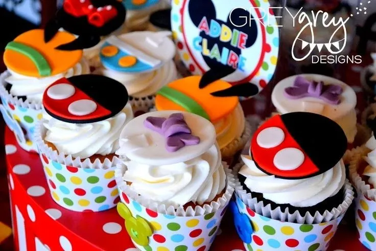 Cupcakes para fiesta de la Casa de Mickey. - Ideas y material ...