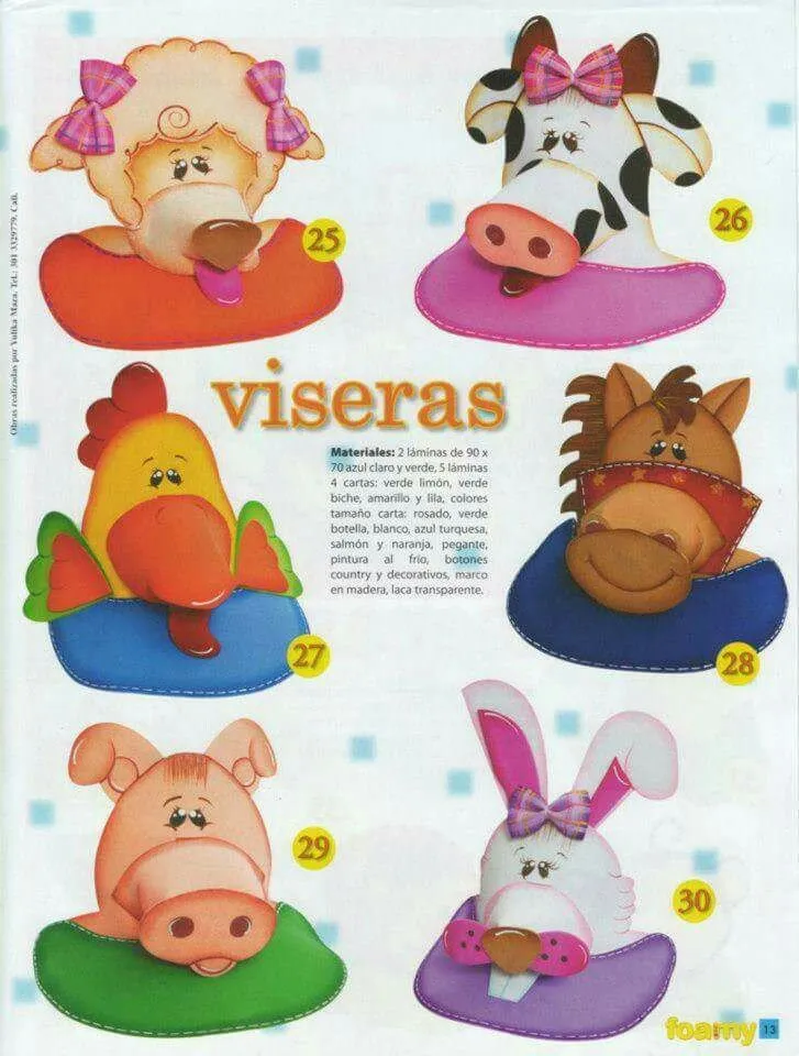 9 ideas de Moldes viceras | viseras en foami, gorros de goma eva, gorra de fomi