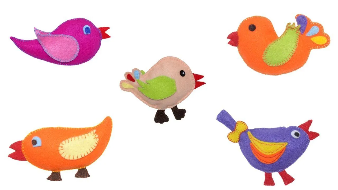 5 ideas para hacer pájaros con fieltro