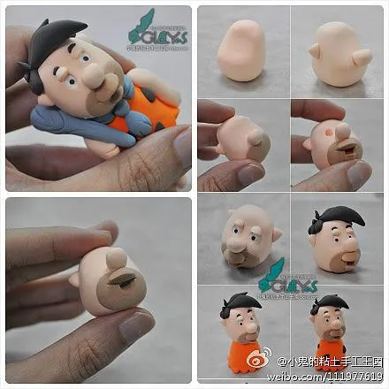 Paso a paso para hacer a Pedro Picapiedra en Masa Flexible ...