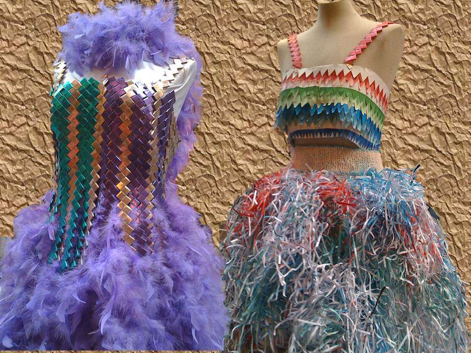 7 ideas de Vestidos con materiales reciclados