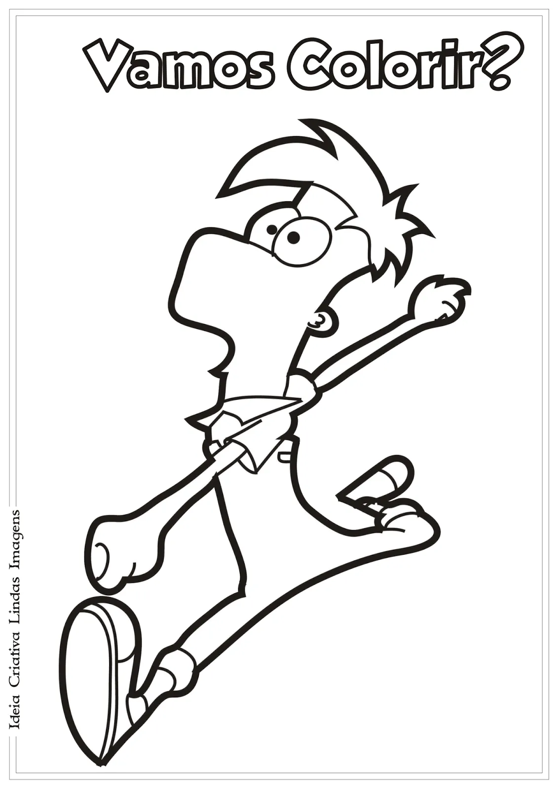 Ideia Criativa Lindas Imagens: Phineas e Ferb desenho para colorir