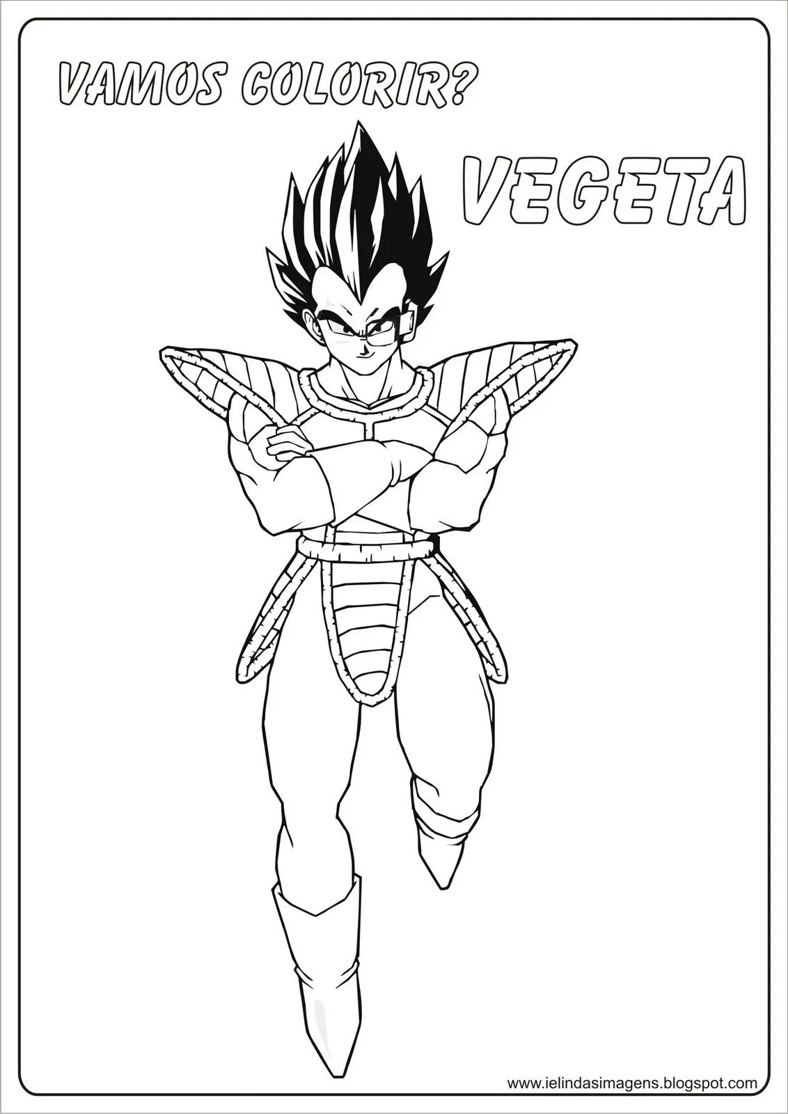 Vegeta Dragon Ball Z Colorir | Ideia Criativa Lindas Imagens