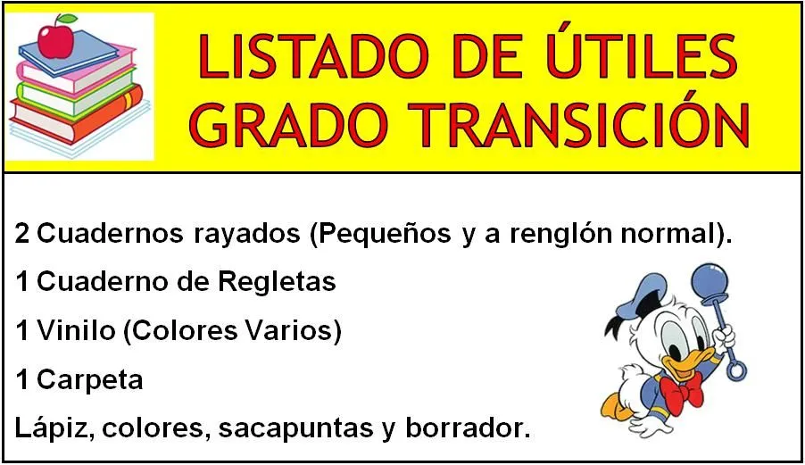 IEU SAN JOSÉ: Listado de útiles Escolares Grado Transición