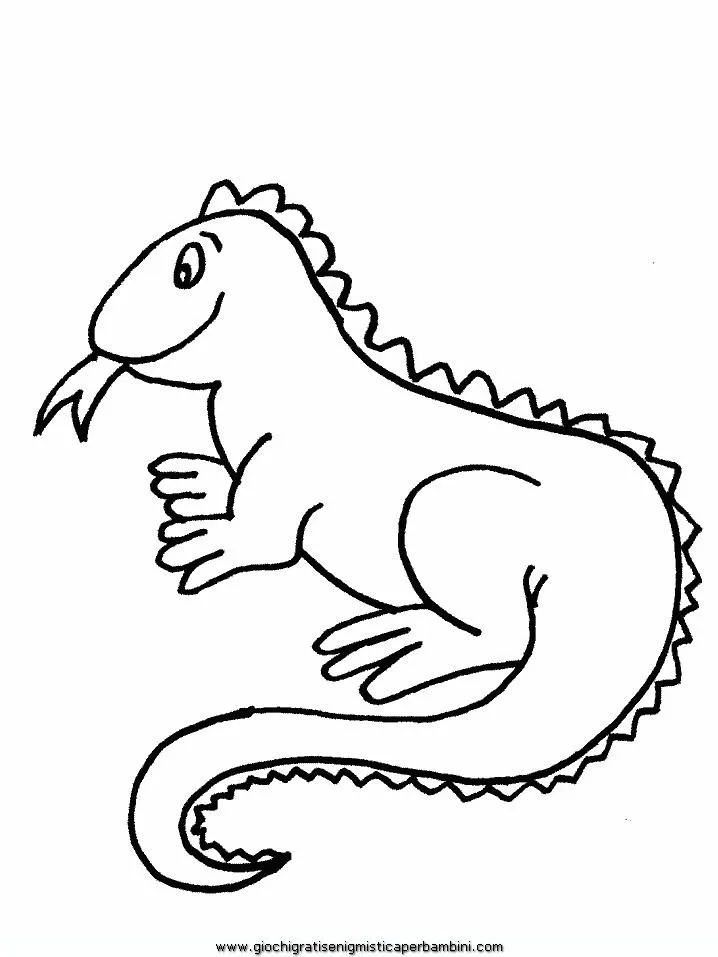 Iguana para colorear - Imageneitor