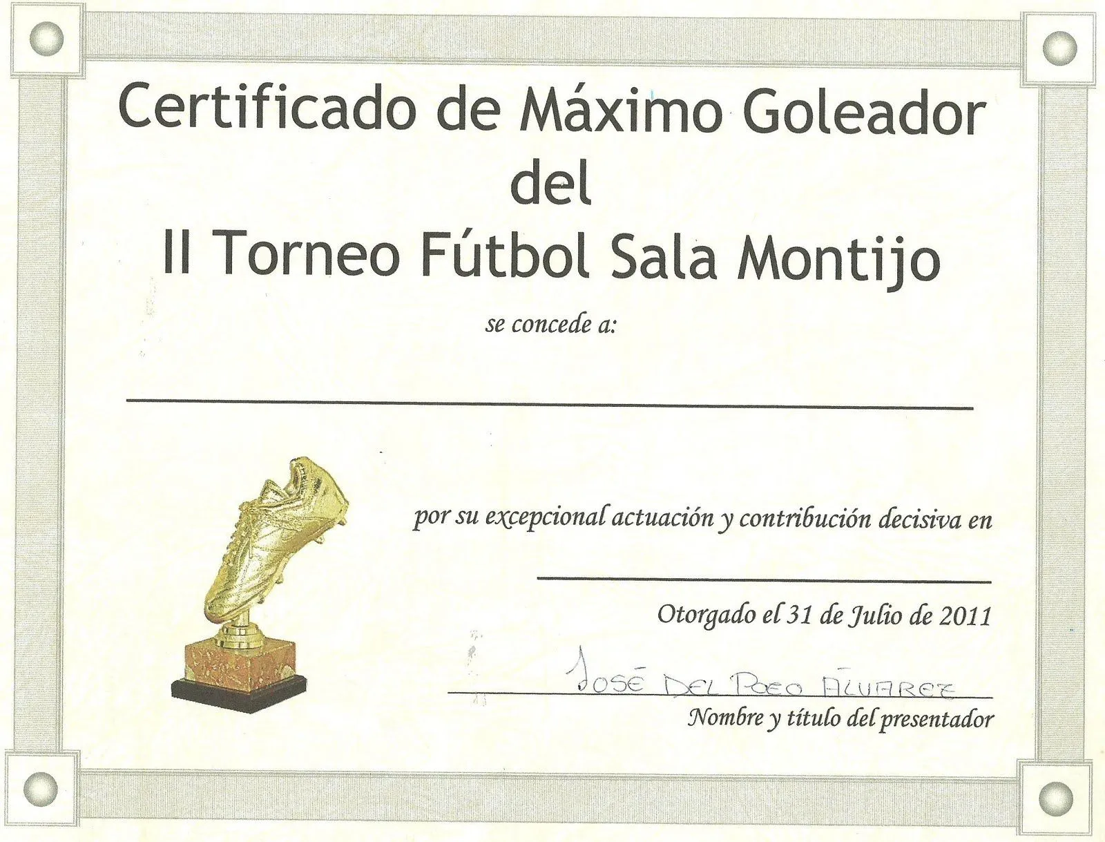 III Torneo Futbol Sala de Montijo: Diplomas