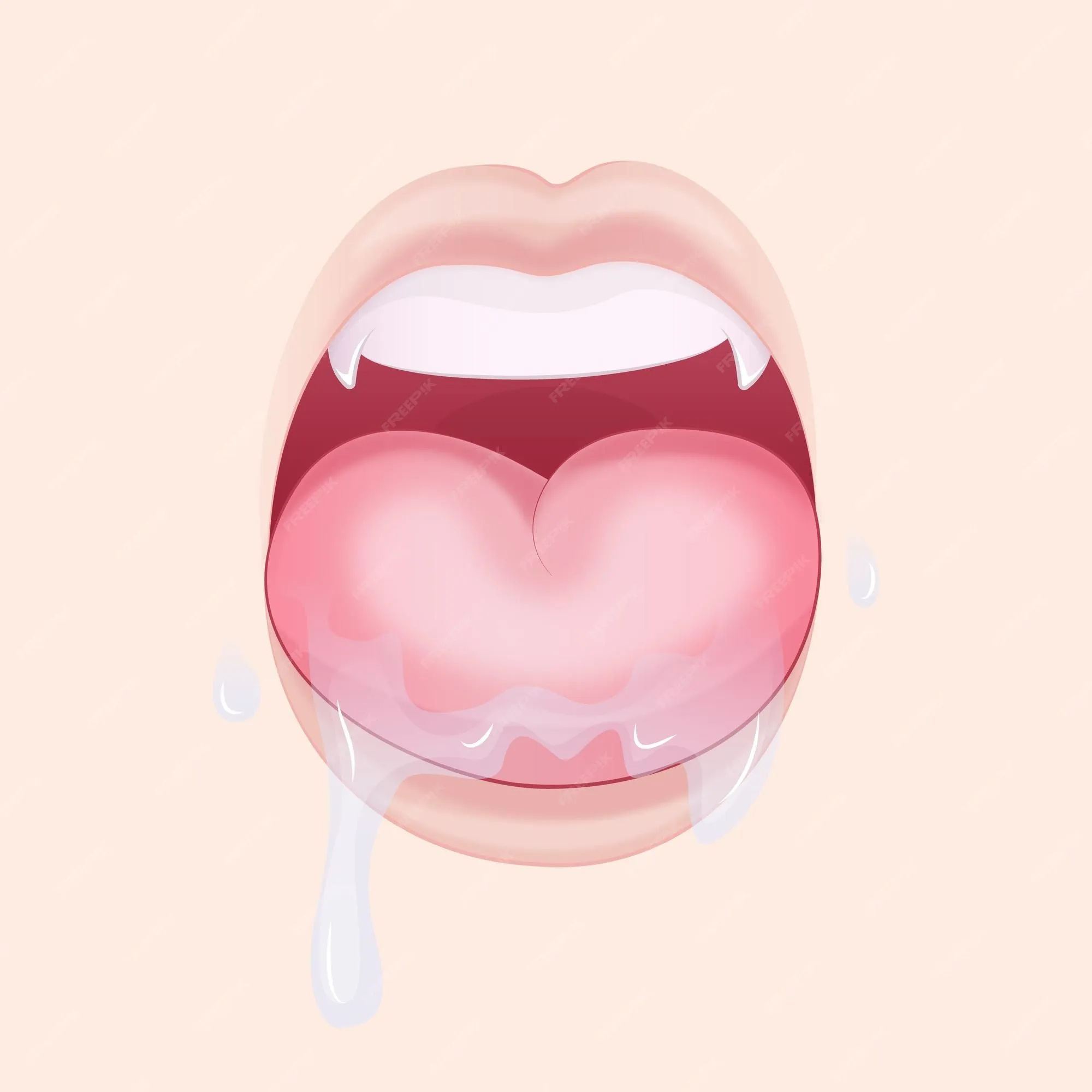 Ilustración de una boca, labios estilo anime, boca abierta estilo anime,  amor, día de san valentín, manga | Vector Premium