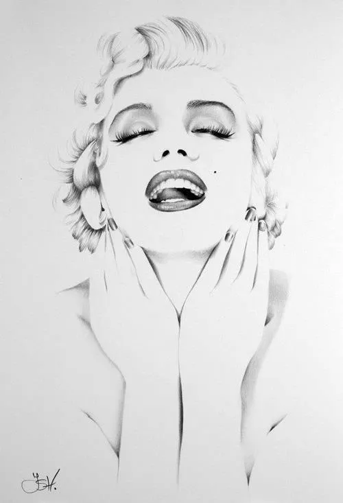 ILUSTRACION #DIBUJO #Marilyn #Monroe | Diseño que adoro | Pinterest