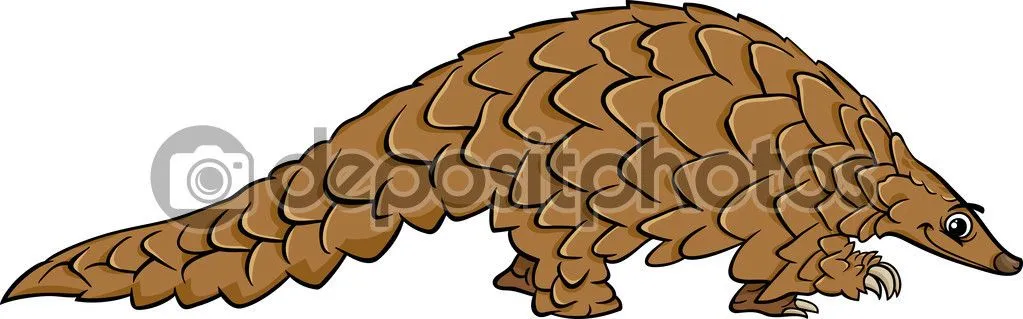 Ilustración de dibujos animados animales Pangolin — Vector stock ...