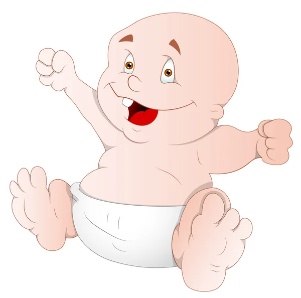 Ilustración de vector lindo bebé - personaje de dibujos animados ...