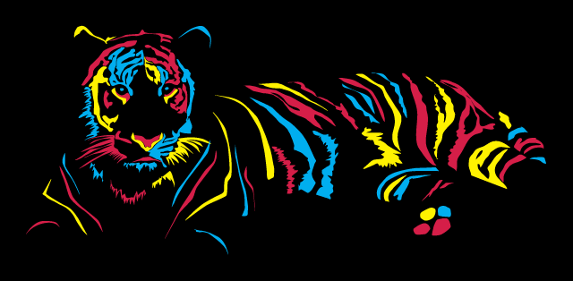 Image - Neon-tiger-colorful-stripes.gif - Epic Rap Battles of ...