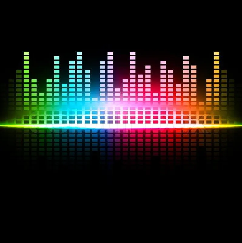 Image of 'Rainbow multicolored abstract sound background'