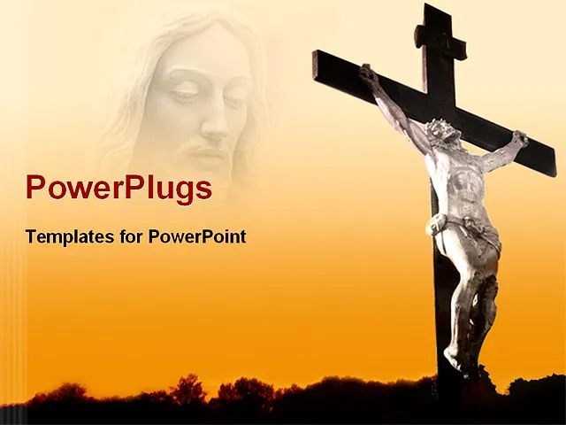 image of Jesus PowerPoint Template Backgound of religion, sunset ...