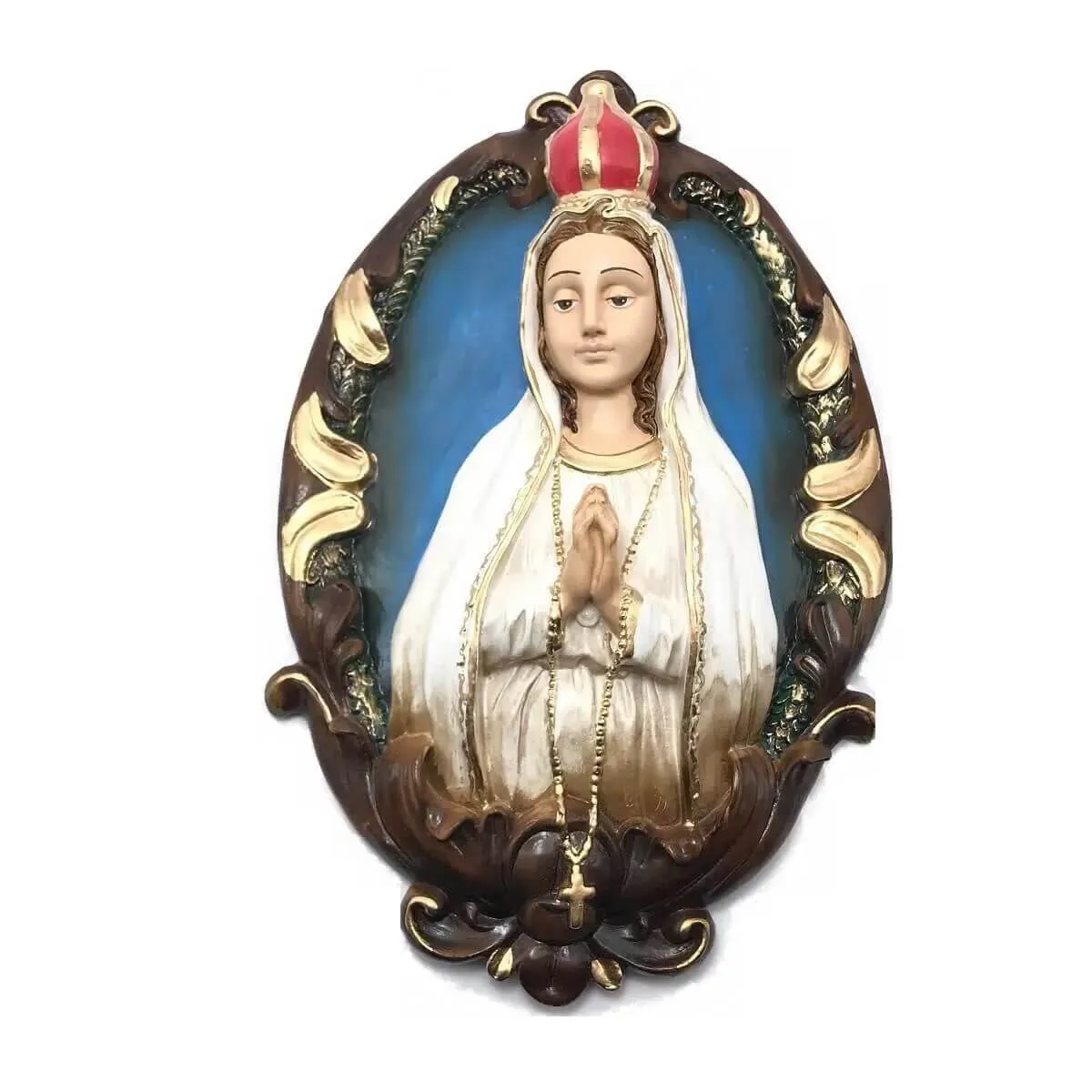 Imagem Busto Nossa Senhora de Fátima Parede Gesso 39 cm