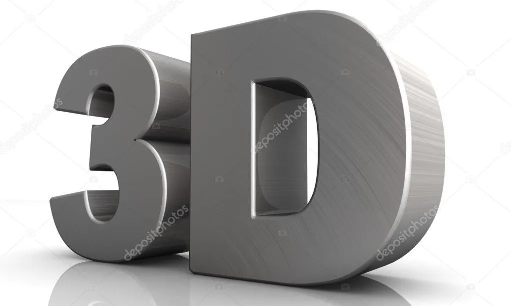 Imagen 3d, letras de metal en fondo blanco